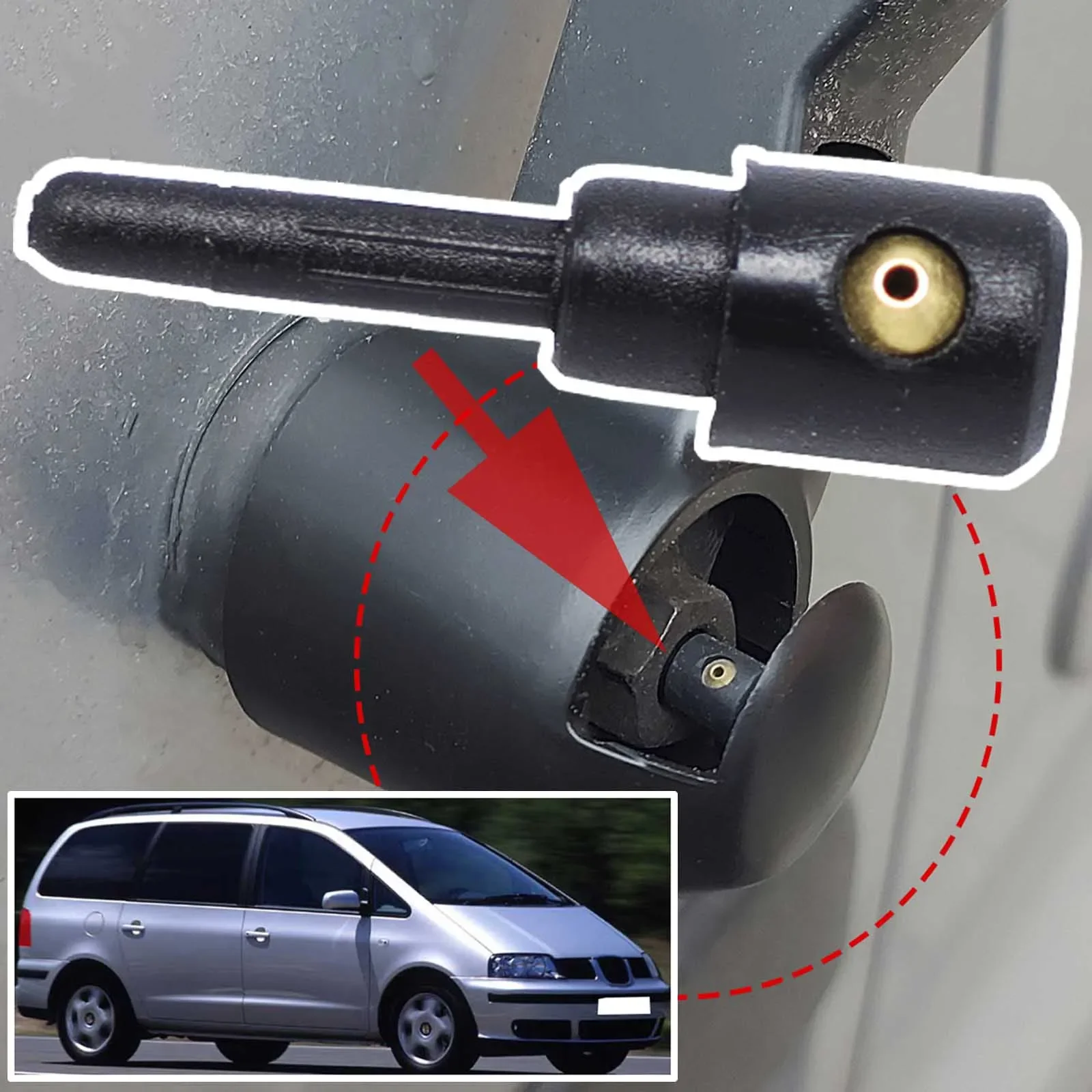 Автомойка заднего лобового стекла брикет для сиденья Alhambra 7M 2001 2002-2010 Altea 2004-2016 Arosa