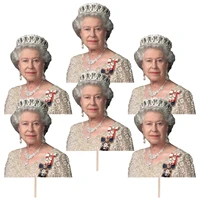 queens jubilee cake toppers decorative cupcake picks for party 70th anniversary queen elizabeth food picks toppers reusable cake