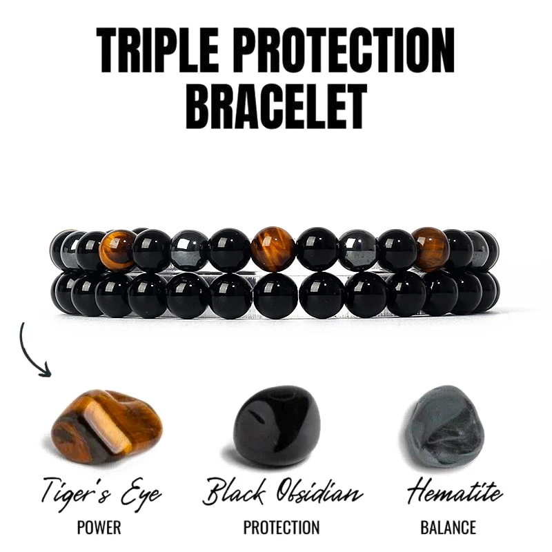 Браслеты из натурального обсидиана гематита тигровый глаз наборы браслетов