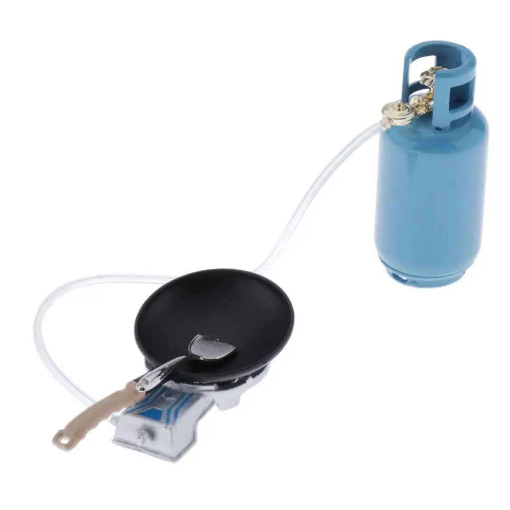 

Miniature Gas Tank Stove Pan Shovel Model Toy /12 Dollhouse Kitchen
