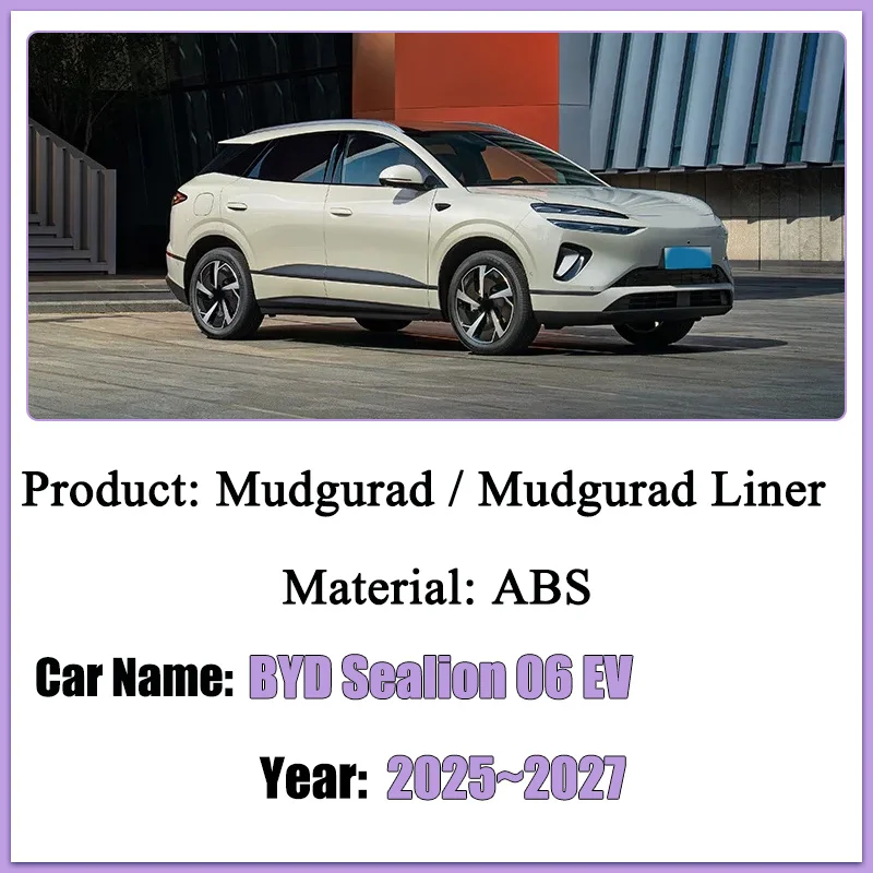 Фото Защитные накладки на крылья для BYD Sealion 06 EV 2026 2025 2027: брызговики, грязезащитные щитки, внешние аксессуары №2