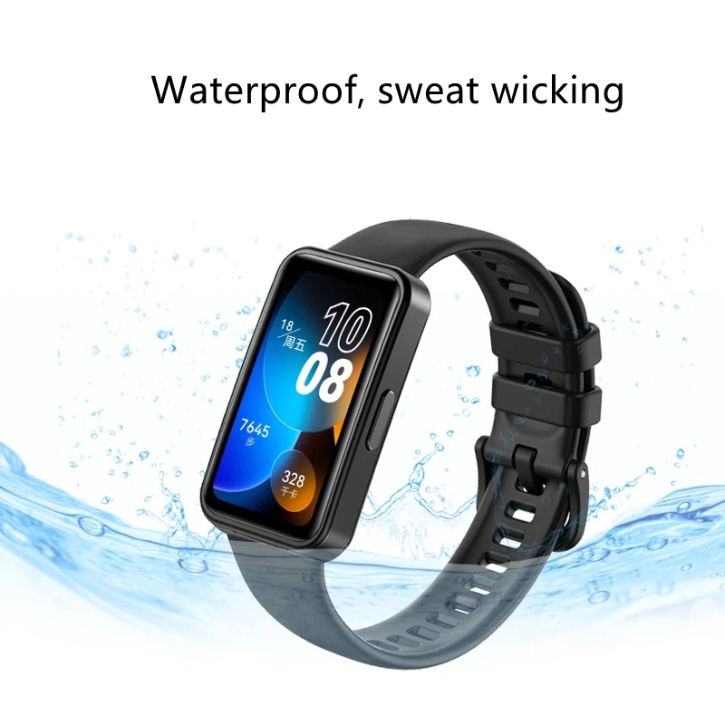 Silicone Strap for Huawei Band 8 Sport Smart Watch Strap Soft TPU Wristband Watchband for Huawei Band8 Bracelet Replace Strap