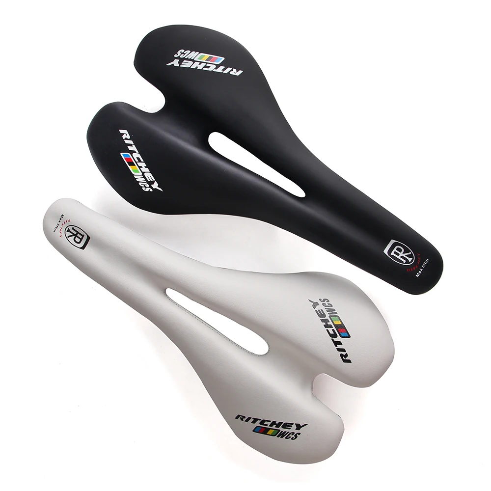

MTB Road Bicycle Saddle PU Leather Hollow Breathable Bike Saddle Seat For Cycling Front Seat Woman Men Mountain Riding Cushion