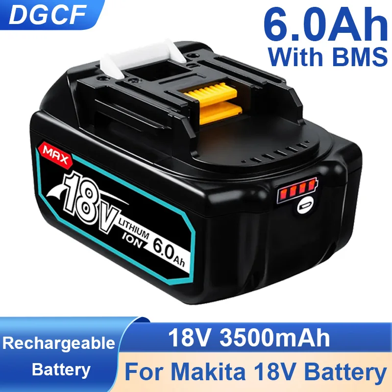 

DGCF 18V 8000mAh LED Charger BL1860 Rechargeable Battery Lithium Ion for Makita 18v Battery 8Ah BL1840 BL1850 BL1830 BL1860