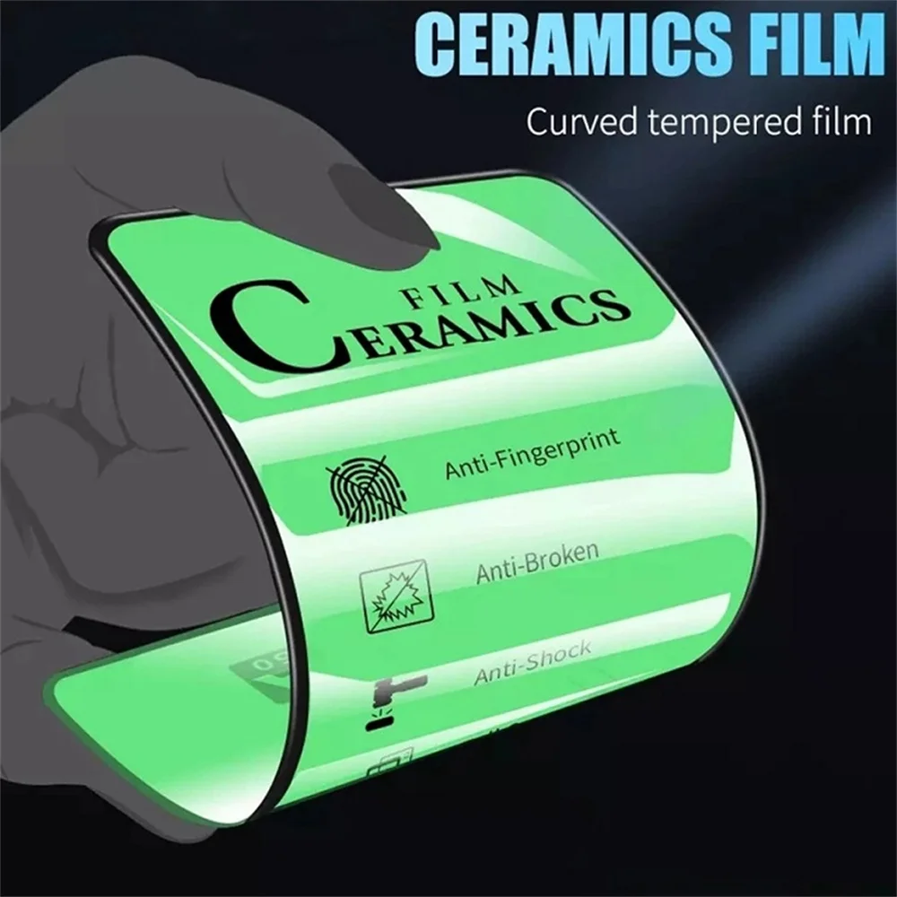 100pcs Soft 100D Ceramics Film Screen Protector HD Explosion Full Cover For iPhone 14 13 12 11 Pro Max X XS Xr 7 8 Plus