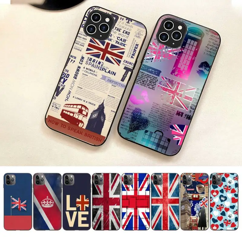 

British Flag Phone Case For Iphone 7 8 Plus X Xr Xs 11 12 13 14 Se2020 Mini Pro Max Case
