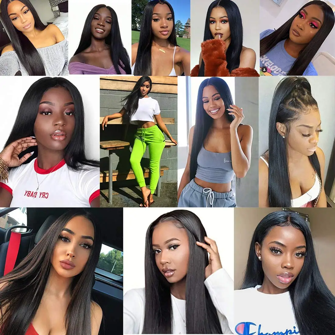 Длинный прямой синтетический парик T-образные парики на сетке для чернокожих