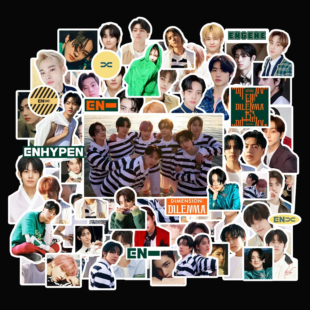 

100 шт./компл. ENHYPEN Kpop новый альбом Размеры: дилемма наклейки для холодильника автомобильный шлем сделай сам подарок оптовая продажа