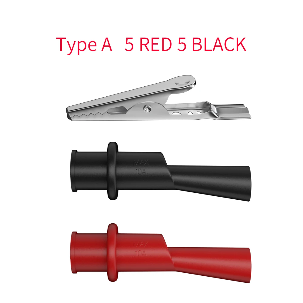 

JZDZ 10 шт. изоляционные зажимы типа крокодил с 2 мм разъемом металлический зажим типа крокодил тестовые зажимы для мультиметра тестер зонд J.60009