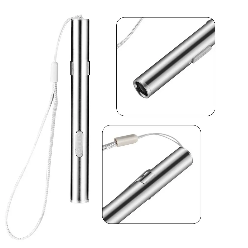 

Handy Pen Light USB Rechargeable Mini Nursing Flashlight LED Torch an Stainless Steel Clip Quality Professional