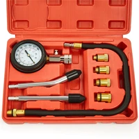 8pc gasoline engine compression tester cylinder 0 300 psi automobile pressure gauge kit with m10 m12 m14 m18 adapter auto parts