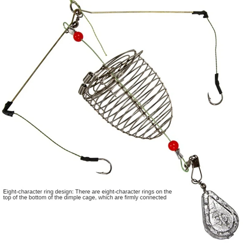 

Рыболовные инструменты, стальная проволока против укусов, высокопрочная, почти точная приманка для рыбы, плотно соединенная, быстрое зажигание, кормушка для рыбы