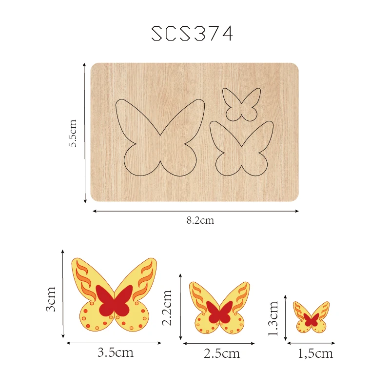 Деревянный нож для резки бабочки используемый с машиной SCS374