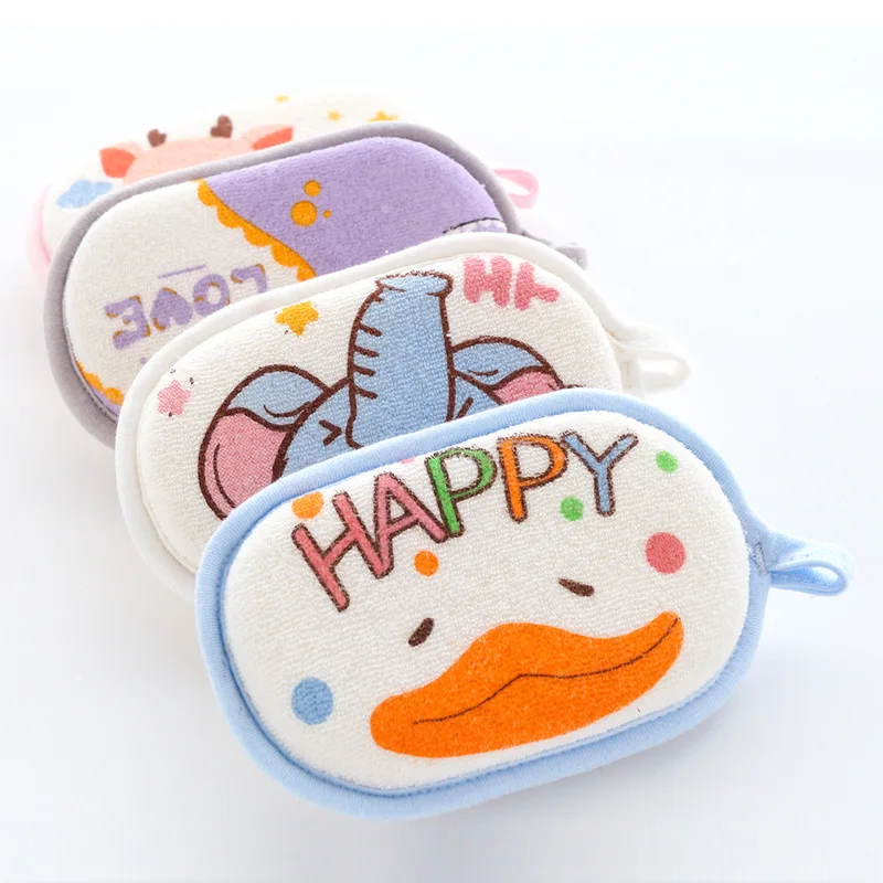 

Kawaii Baby Bath Sponge Wet Dry Skin Body Children's Bath Brush Soft SPA Brush Bath Massager Cotton Rubbing Bath Towel