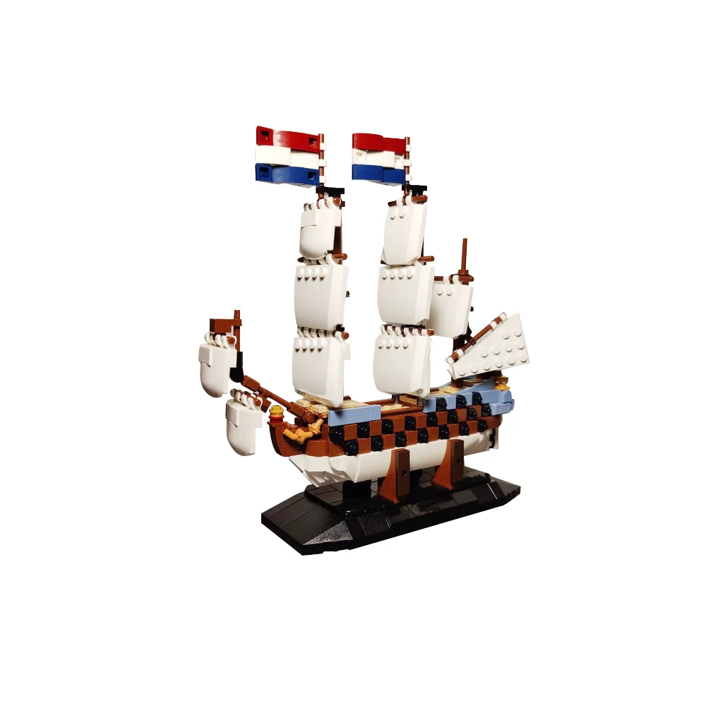 Голландский корабль gobrick MOC Zeven модель HNLMS De battleship лодки пушки строительные блоки