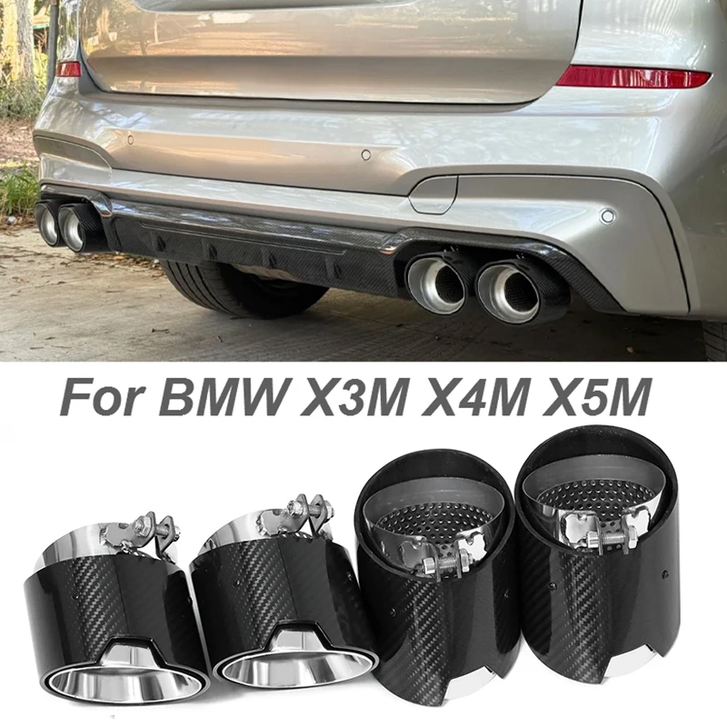4 шт. выхлопной наконечник для BMW X3M F97 X4M F98 X5M F95 X6M F96 Upgrade M Performance хвостовые трубы из