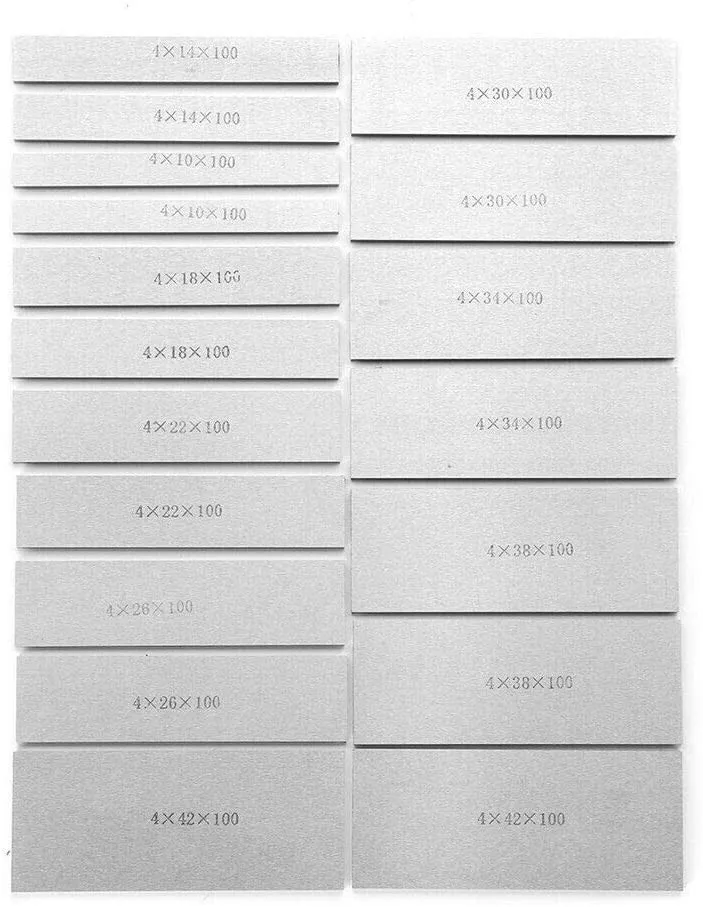 

9pairs/18pcs Alloy Steel High-precision Parallel Pad Gauge Block CNC Milling Pads Set 100mm X (10-42mm) Parallel Pad Gauge Block