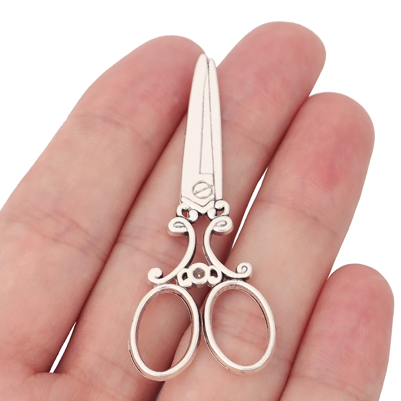 

15 x Tibetan Silver Large Scissors Sewing Hairdressing Charms Pendants for Necklace Jewelry Making 60x24mm