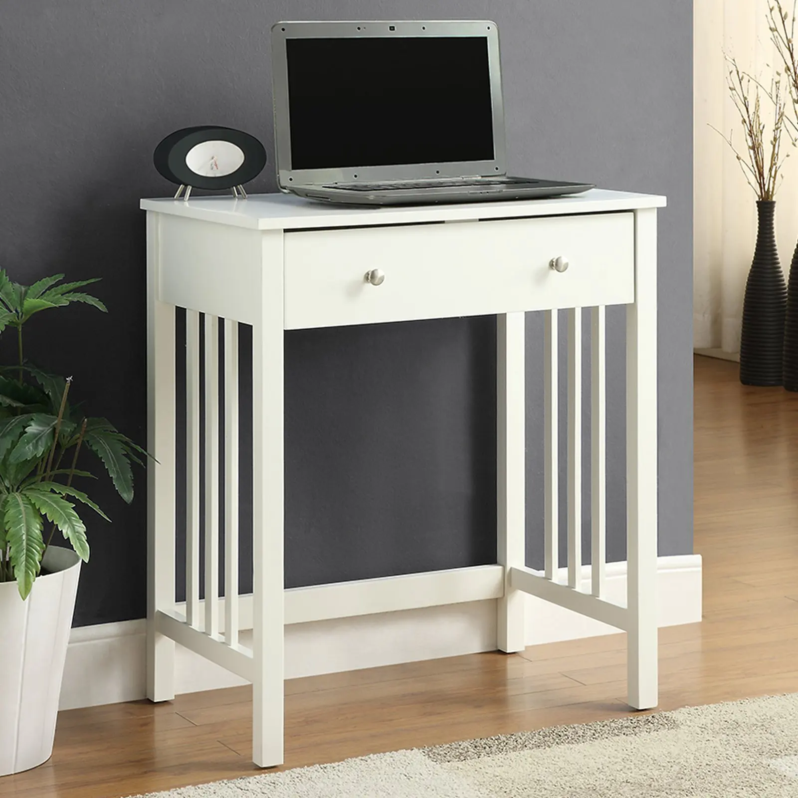 

090102W Designs-2-Go Mission Desk, White