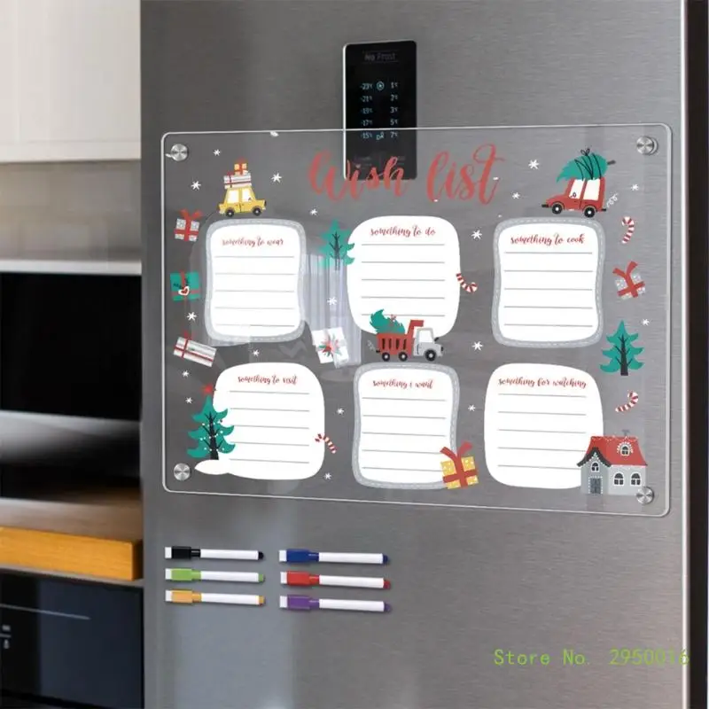 Магнитный календарь доска для холодильника Еженедельный планировщик кухни