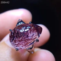 natural purple super 7 seven lepidocrocite adjustable ring 15 210mm ovla red super 7 ring 925 sterling silver beads rings aaaa