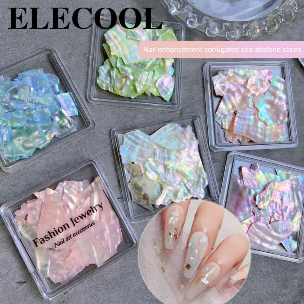 

Украшение для ногтей Аврора 3d блестящая Морская ракушка для самостоятельного маникюра красочные ракушки неправильной формы для салона кра...