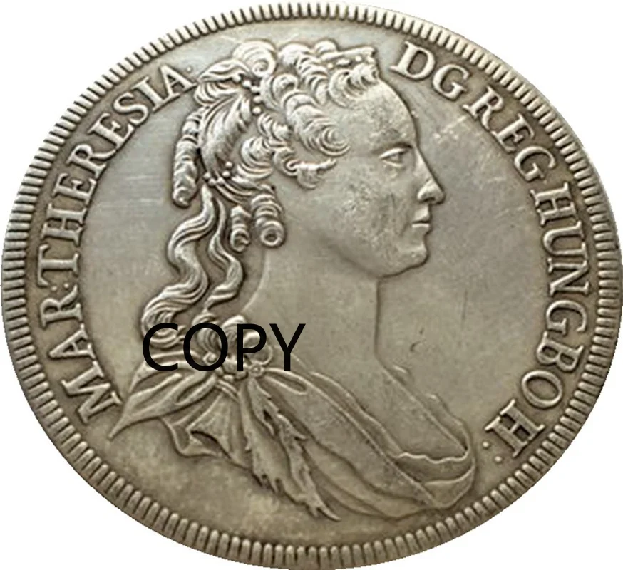 

1742 немецкая монета, медное серебряное покрытие, старинное ремесло, искусственная фотография