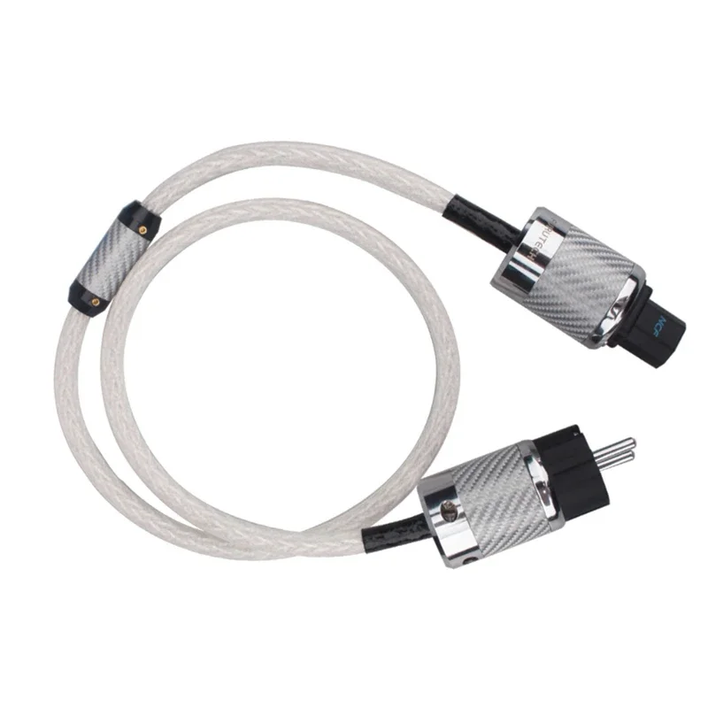 8AG HiFi аудио шнур питания с посеребренной медью OCC C13 IEC Кабель переменного тока