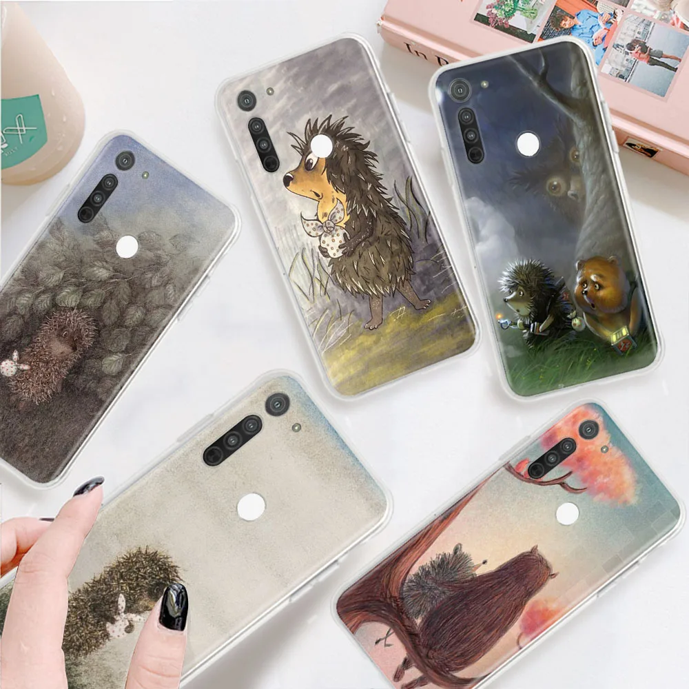 

Hedgehog in the Fog Transparent Case for Motorola Moto G9 Power G10 G20 G30 G50 G60 G60S Play G200 G31 G41 G51 G71 Plus