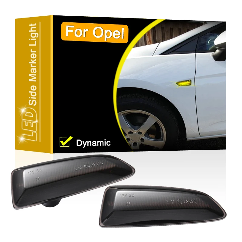 

Smoked Lens LED Side Fender Marker Lamp Flowing Turn Signal Light For Opel Astra/J Astra/K Zafira/C Crossland/X Insignia/B
