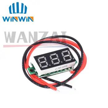 0.28 Inch 2.5V-40V Mini Digital Voltmeter Voltage Tester Meter Red/Blue/yellow/green LED Screen Electronic Parts Accessories 1