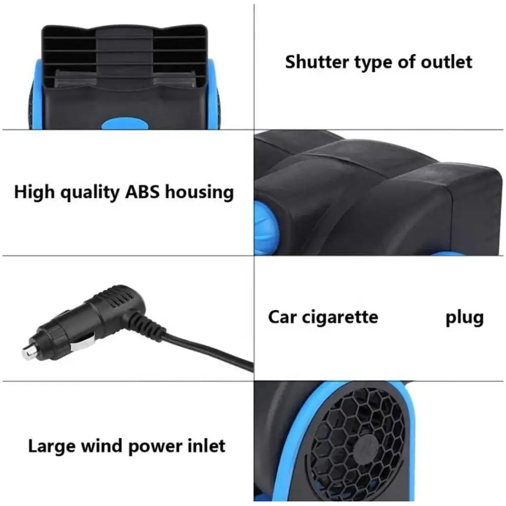 Мини-вентилятор для автомобиля 12 В регулируемый