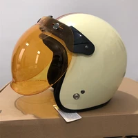 motorcycle helmets bubble visors lens shield three button with stand open face vintage windproof anti uv moto lens accessories