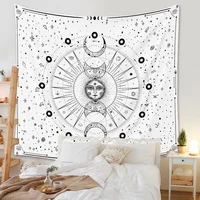 Star and Moon Tapestry Nordic Home Decoration Astrological Horoscope Pattern Not Fade Wall Hanging Sofa Decor Fabric Painting