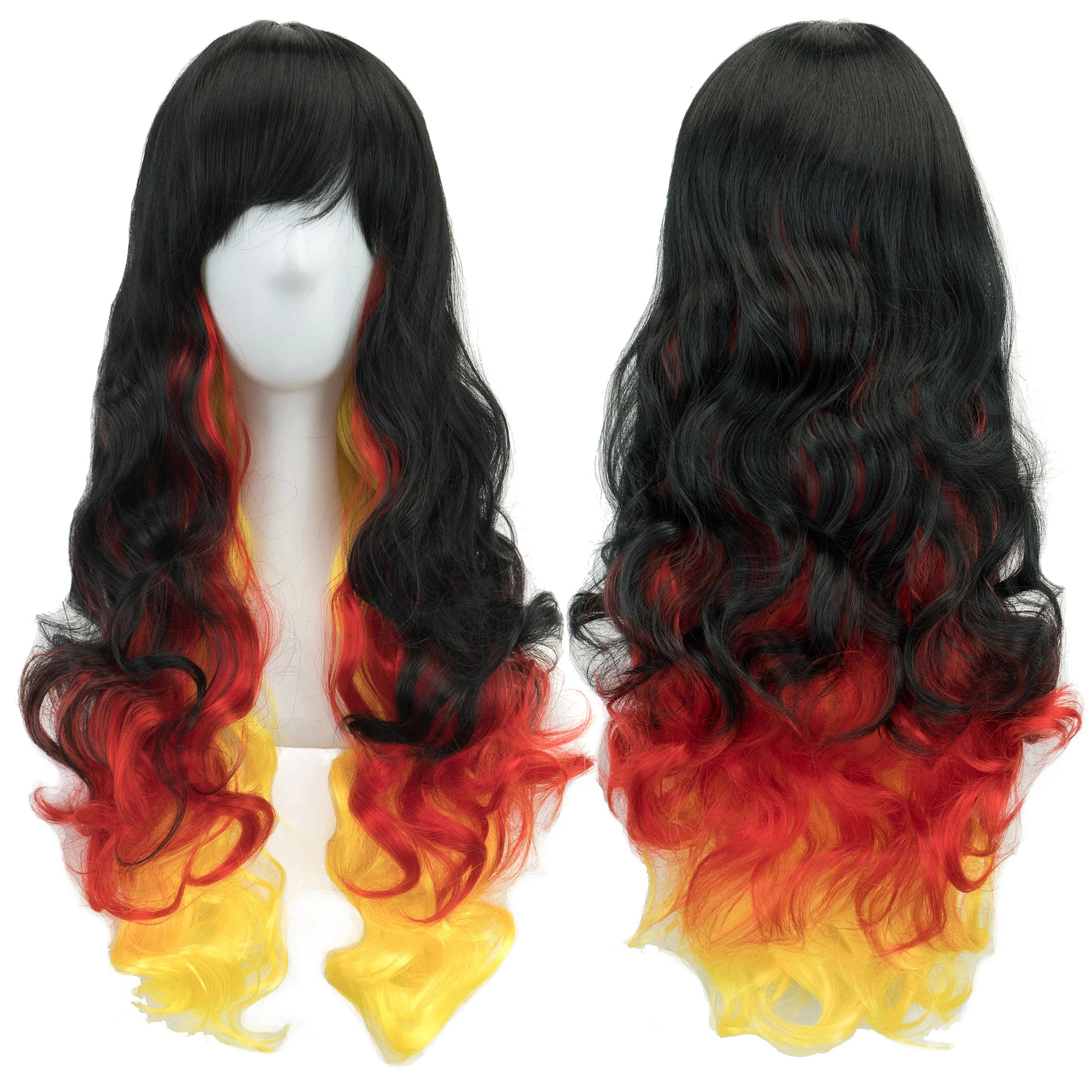 Curly Hair Cosplay Wigs With Bangs Halloween Costume Wig For Women