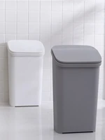 white plastic big kitchen trash can recycle bin waste bin bathroom trash can bedroom poubelle de cuisine garbage bin