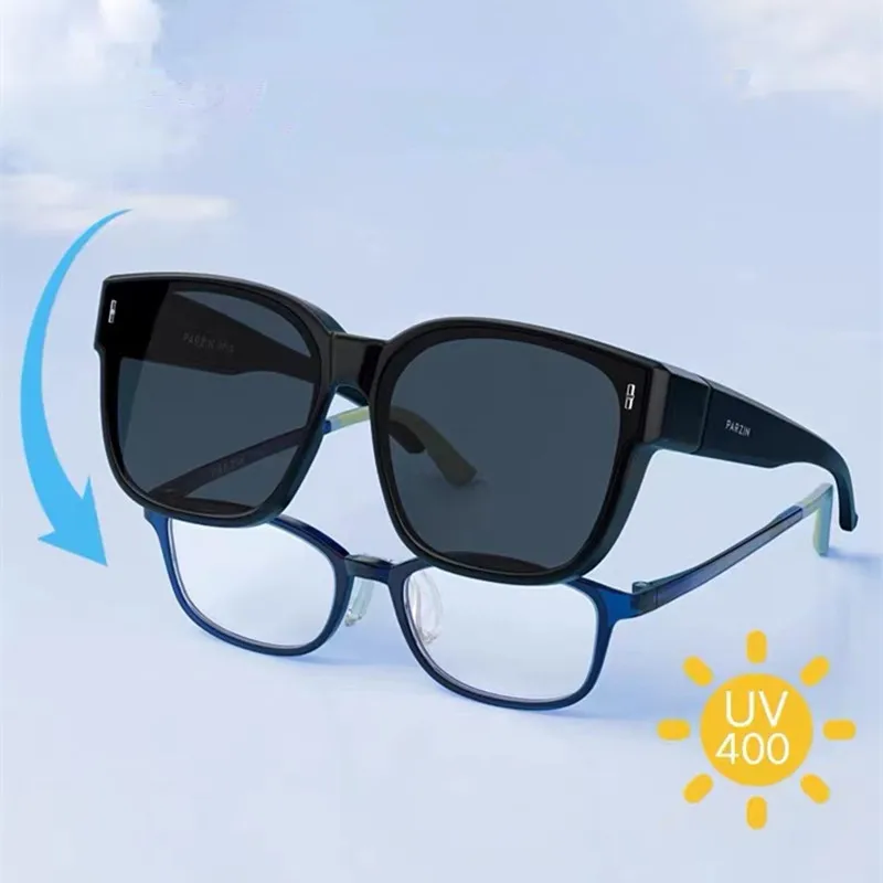 PARZIN поляризационные детские солнцезащитные очки на клипсе для девочек и