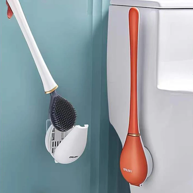 Щетка для унитаза из термопластичной резины Мягкая силиконовая Очищающая щетка