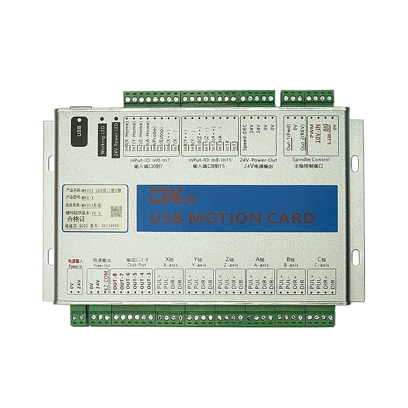 

Original XHC MK6 2MHz 6axis CNC Mach3 Ethernet Motion Control Card