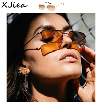 xjiea vintage rectangular sun glasses for women fashion metal female sunglass accessories colored lenses outdoor party shades