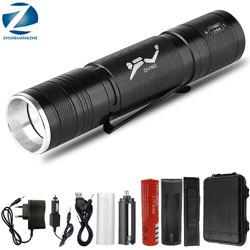 

Светодиодный фонарик для дайвинга Z20 D84, лампа для подводной съемки лм, светильник аемая портативная лампа, освесветильник для дайвинга