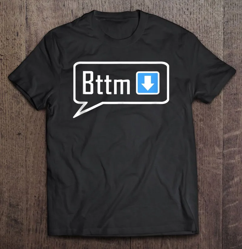 

Мужская футболка с забавным низом Bttm, черная хлопковая Футболка-топ с забавным низом, для геев, на лето