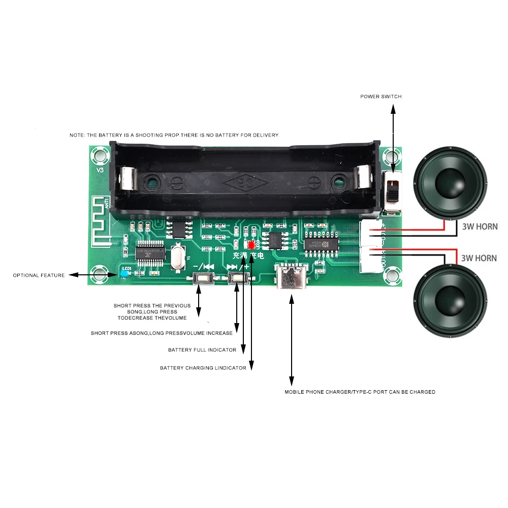 XH-A153 PAM8403 Bluetooth Плата усилителя постоянного тока 5 в 3 Вт * 2 0 канальный