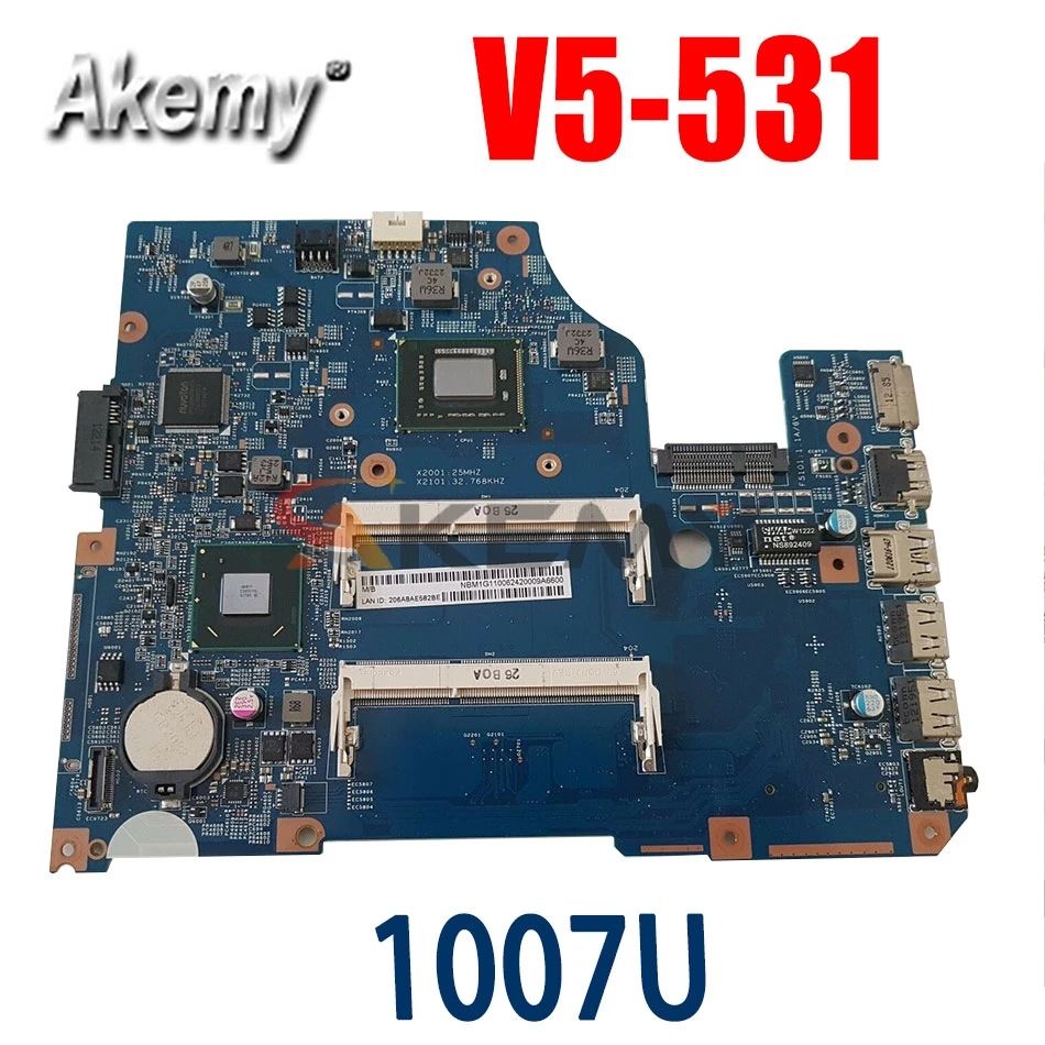 

Akemy Laptop motherboard For ACER Aspire V5-531 V5-431 V5-571 Core 1007U Mainboard 11324-1 48.4vm02.011 NBM1G1100A SR109 SJTNV