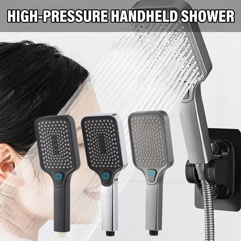 

4 Mode Adjustable Shower Head High Pressure Water Saving Shower Mixer With Self-cleaning One-Key Cut Shift Bathroom Accessories