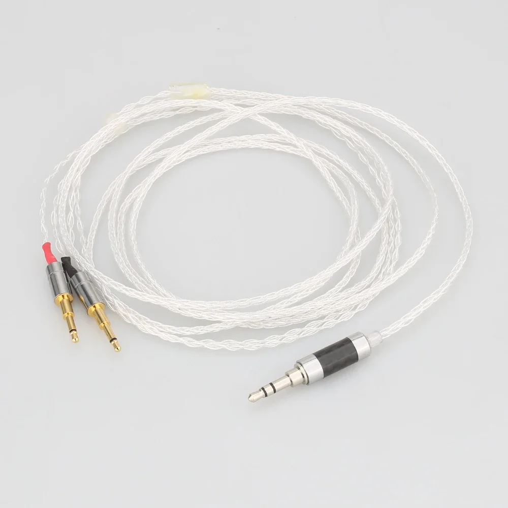 3 5 мм 8-ядерный посеребренный кабель для обновления наушников HE1000 HE400S HE560 Oppo PM-1 PM-2