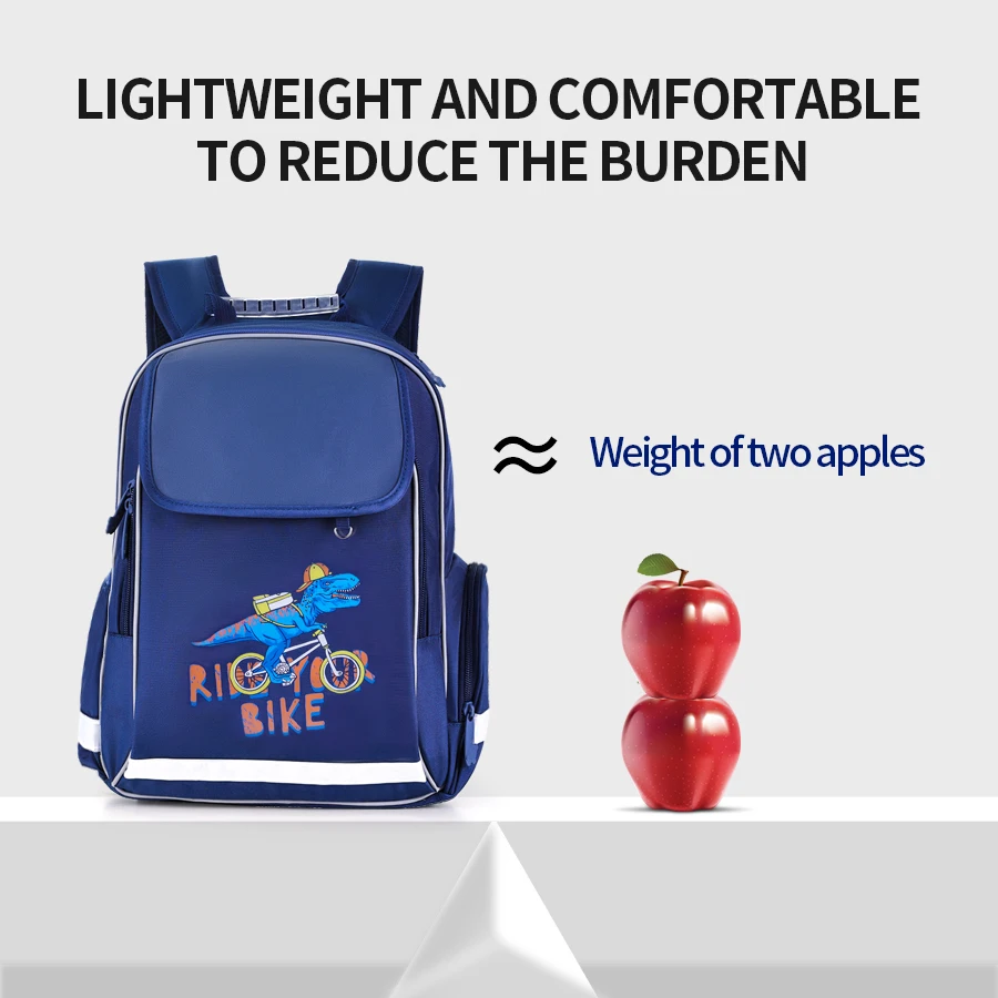 Kids Luxury Brand Dinosaur Print School Backpacks Children Waterproof School Bags for Boys Night Safe Orthopedic Bagpack Mochila