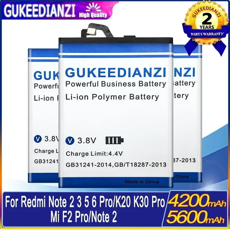 Аккумулятор для Xiaomi Redmi Note 1 2 3 5 6 6pro Note1 Note2 Note3 Note5 Note6 pro/K20 K30 Pro/mi 9T Pro/K20Pro K30Pro 9TPro