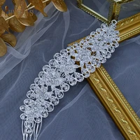 a36 new cubic rhinestone wedding bride headband leaf bridal hair comb for girls alloy leaf women hairpin handmade headpiece