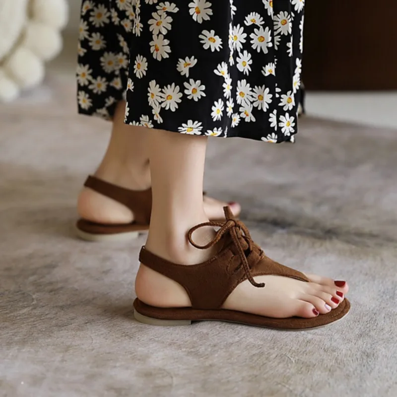 

Sandals Summer Lace Fashion Woman Shoes Flip Flops Casual Daily Roman Style Party Beach Vacation Flat Women's Sandals